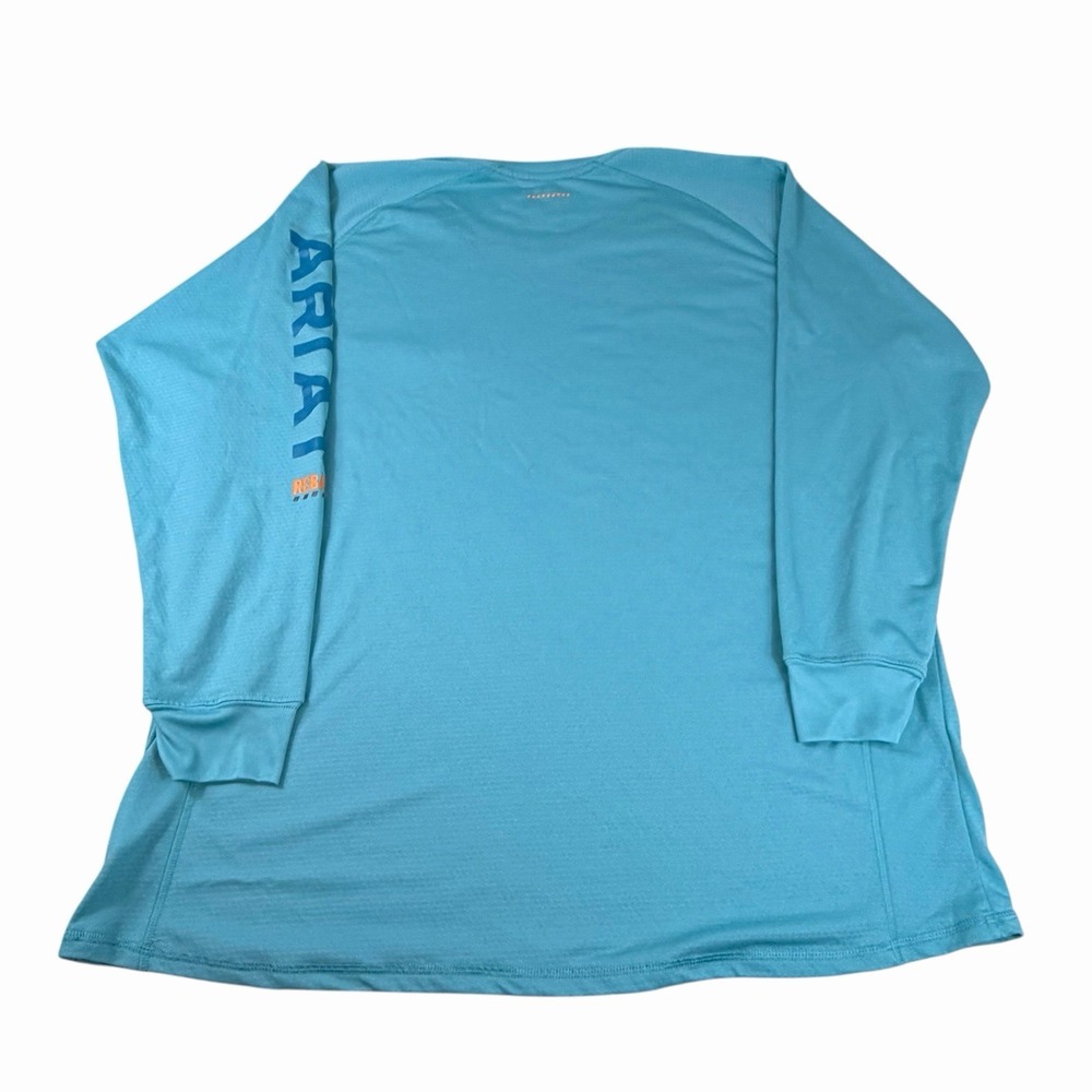 Ariat Rebar Long Sleeve Teal Shirt Single Pocket Work Shirt Outdoors Size 2XL